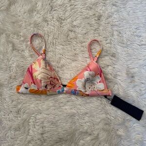 NWT Triangl Floral Neoprene Bikini Top - Size XS